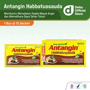 Antangin Habbatussauda Sirup Herbal Box 12 Sachet - Obat Herbal Imun Daya Tahan Tubuh Masuk Angin Meriang Mual Kembung Sakit Kepala