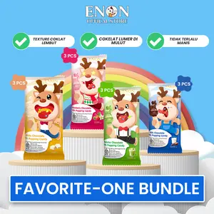 [PAKET -  Premium Bundle 12 isi 12pcs]  ENON Chocolate With Popping Candy 15gr | Coklat Letupan Viral Halal | Snack Manis | Premium Chocolate
