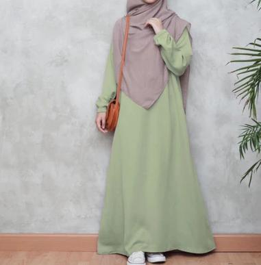 LIVIA  Gamis Polos  Hitam Cringkel airflow lebaran Terbaru 2025 Crinkle Wanita Muslim Nyaman drees  Remaja perempuan Dewasa 5