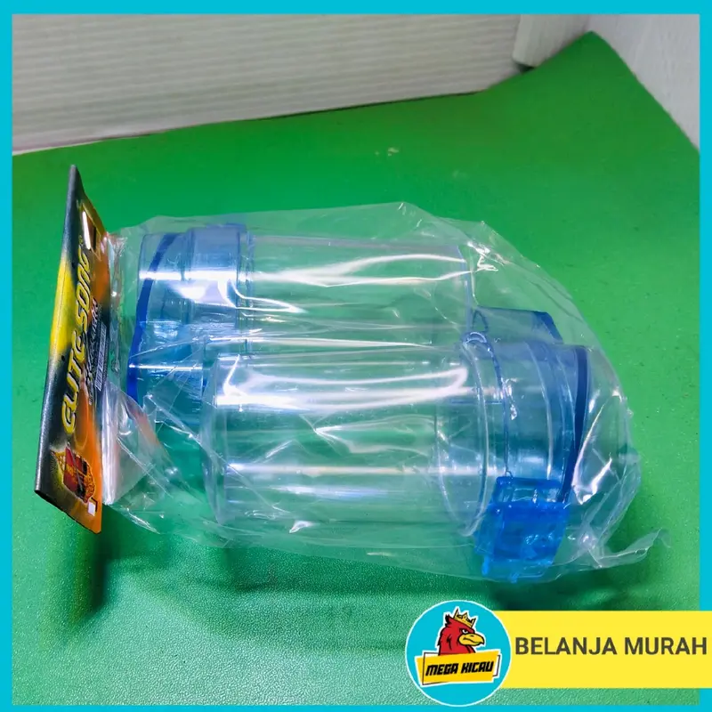 tabung elit song dispenser elit song tempat pakan atau minum burung set biru 2
