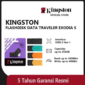 Kingston Flashdisk DTXS 64GB 128GB 256GB USB 3.2 Flash Drive