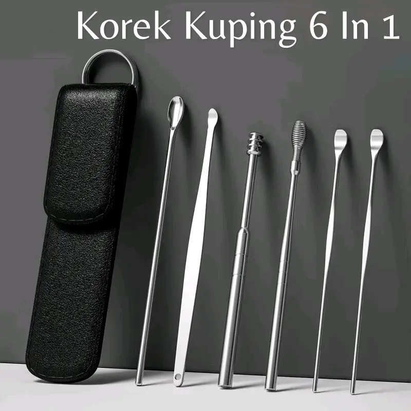 Korek Kuping Telinga // Pembersih Telinga Set 6 in 1 Pembersih Telinga Kotoran
