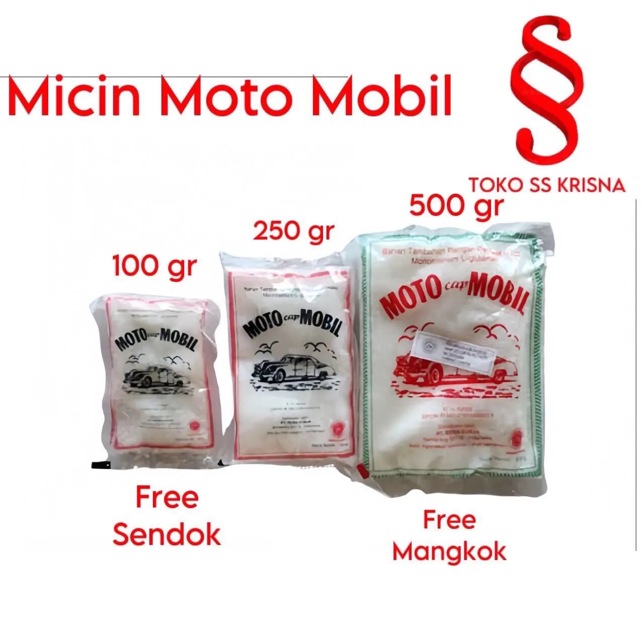 Micin Moto Mobil 250 gr - Penyedap Rasa Masakan - Msg