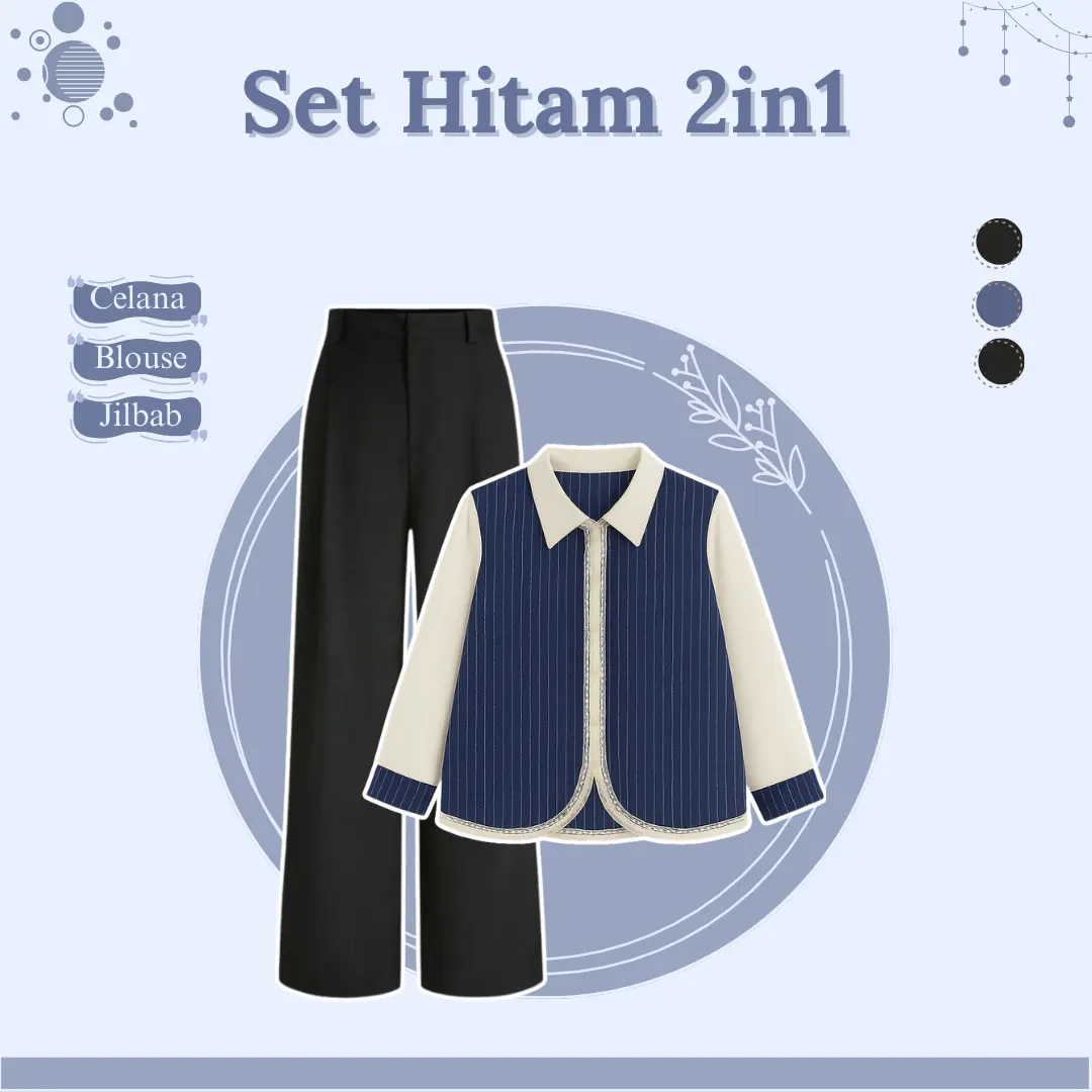 Set Hitam 2in1