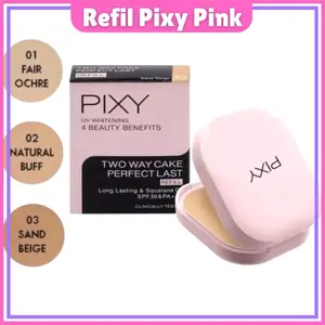 PIXY Refill UV Whitening 4 Beauty Benefit | Refill Two Way Cake Perfect Last | Refil Pixy Pink 4BB Twc Terbaru