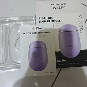 Missai  Alat Penghilang bulu elektrik untuk Wanita Dapat digunakan di seluruh tubuh/wajah/ketiak/kaki/alat kelamin Tidak membahayakan kulit BD03
