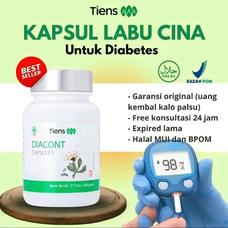 Diacont Kapsul Labu Cina  Original untuk Diabetes Original Herbal Alami 1