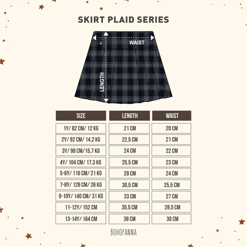 BOHOPANNA - SKIRT PLAID SERIES - ROK ANAK 1