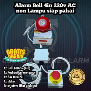 Alarm bell multyfungsi 220V AC 4in polos siap pakai