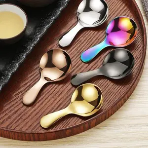 BISA COD H6514 Sendok Bulat Stainless / Sendok Bulat Lucu Unik / Centong Nasi Lucu Stainless Steel Kitchenware Baja Makan