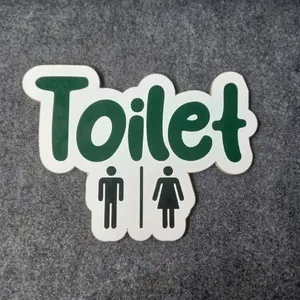 Hiasan dekorasi dinding aesthetic tempel tulisan  TOILET BR