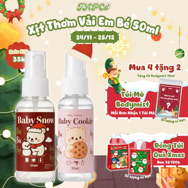 Combo 2 Xịt Thơm Giá Rẻ - Xịt Thơm Hương Phấn Em Bé Fabric Perfumer 50ml Mùi Phấn Rôm Dễ Thương Nhẹ Nhàng Thơm Dễ Chịu Cho Học S Xịt Thơm Đa Năng Cho Quần Áo Body Fabric Perfume