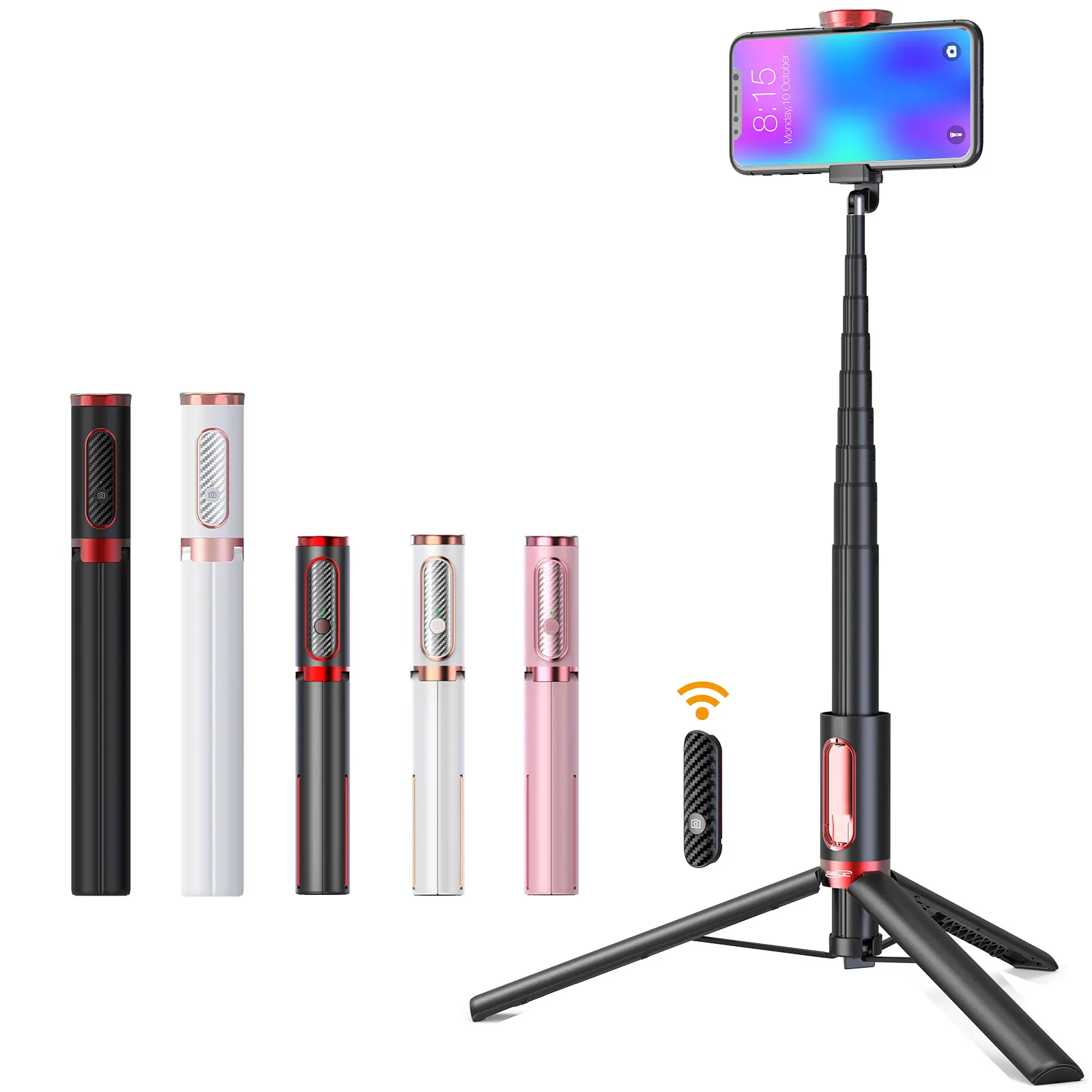 81cm/150cm Wireless Selfie Stick Tripod with Remote Phone Stand Phone Holder Tripod for Mobile Foldable Portable Aluminum Alloy for Smartphones