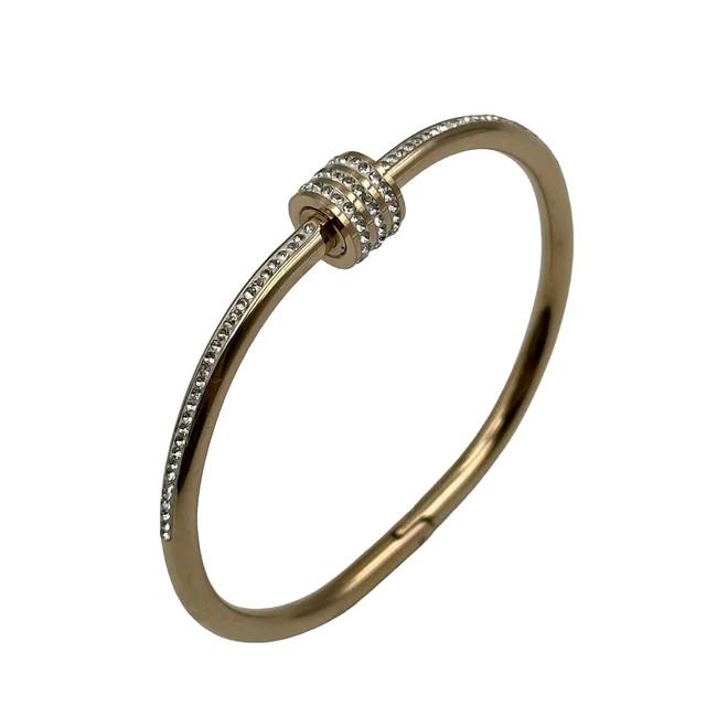 gelang bangle permata wanita titanium stainless steel premium anti karat anti luntur elegant style mewah 4