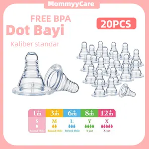20 PCS Multi Nipple-paket Diskon empeng bayi 0 6 bulan Dot Bayi Diameter Standar Dot  Baru Lahir Dengan Sentuhan Lembut SilikonDot  Spiral / Silikon Dot BPA FREE Peristaltic Plus Standar Breast Feeding Nipple Kids Silicone  Milk Bottle Pacifier bisa