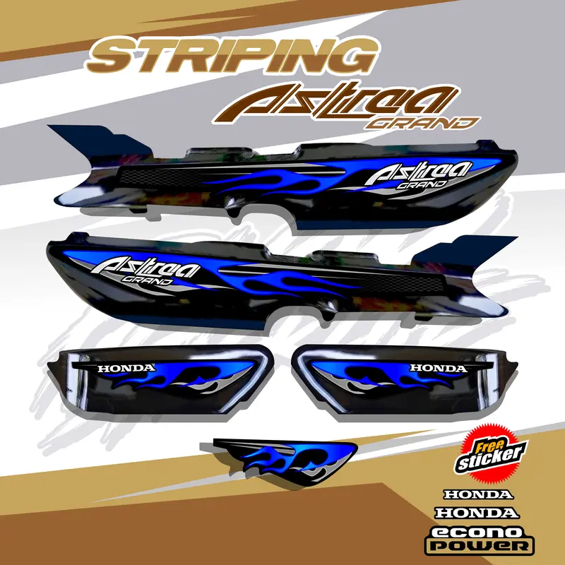 STRIPING ASTREA GRAND STIKER ASTREA GRAND API STICKER MOTOR GRAND STAR PRIMA BULUS V3 Motorcycle striping astrea bulus 1