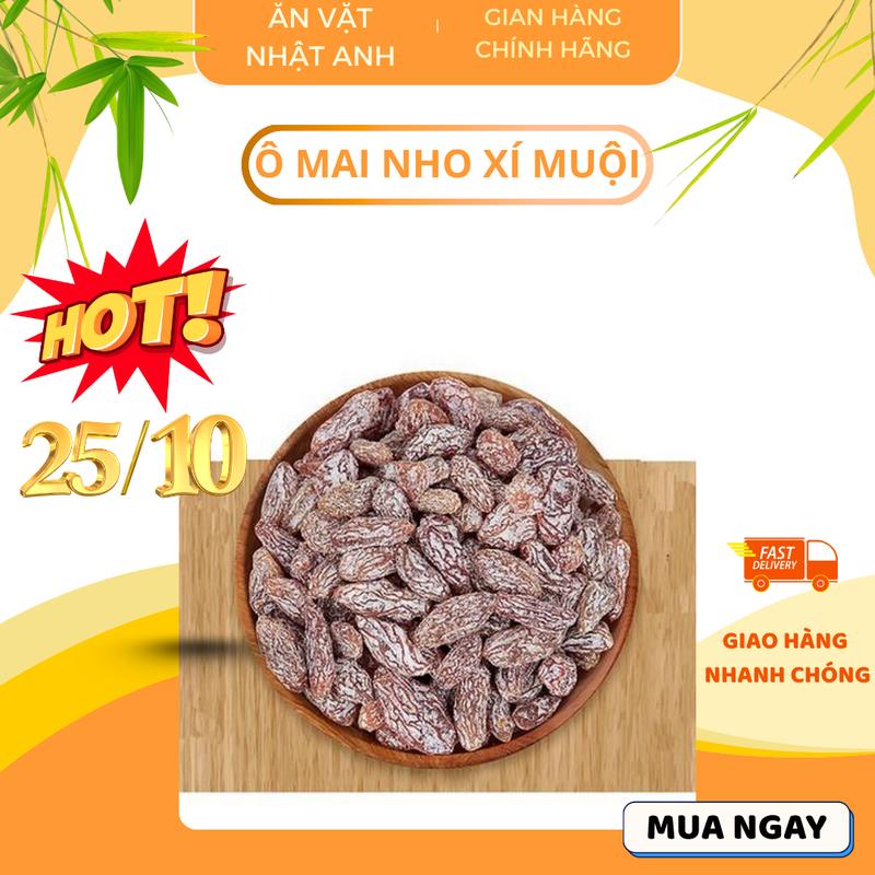 Ô Mai Nho Xí Muội – Mứt Nho Chua Ngọt Dẻo Cay Nhẹ – Snack Ăn Vặt Truyền Thống – Đặc Sản Ăn Vặt Không Chất Bảo Quản – Hương Vị Tuổi Thơ