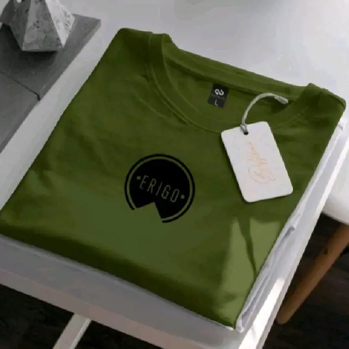 COD.!! Kaos Distro Tshirt Premium Lengan Pendek ER1GO Bulat Hitam Baju Oblong Unisex Pria Wanita Katun Dewasa Keren Combed 7