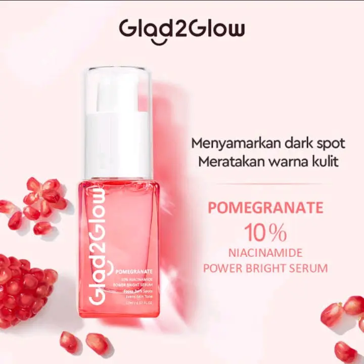 Glad2Glow Pomegranate 10% Niacinamide Power Bright Serum