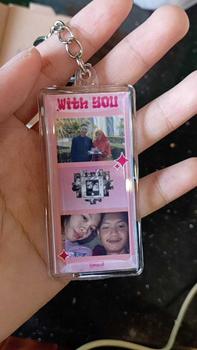 Product Review of Tumas.id, Gantungan kunci akrilik custom bentuK persegi panjang, gantungan tas Ganci premium, bisa request desain, cocok digunakan untuk hadiah, koleksi, dan self reward Couple Keychain gantungan  kamera polaroid foto strip Rantai from n**h 1