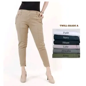 BAGGY PANTS WANITA BAHAN TWILL COMBED MELAR STANDAR JUMBO Celana Kain Tebal Nyaman Panjang