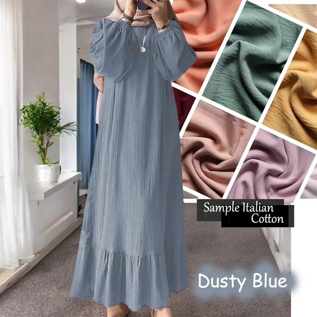 [Li-yana] Henna Cotton Tunic Jumbo A - Butik Quality - 14 Sizes Available - Normal size from Xs to 5Xl - Jumbo size from 6xl to 10xl.  33 Color Instock - Fabric Loose