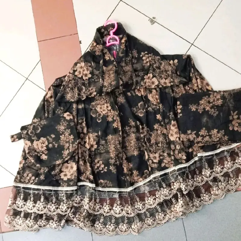 Mukena Monocrome Bahan Rayon Viscose ORI. Mewah  bahan adem dan nyaman dipakai 8