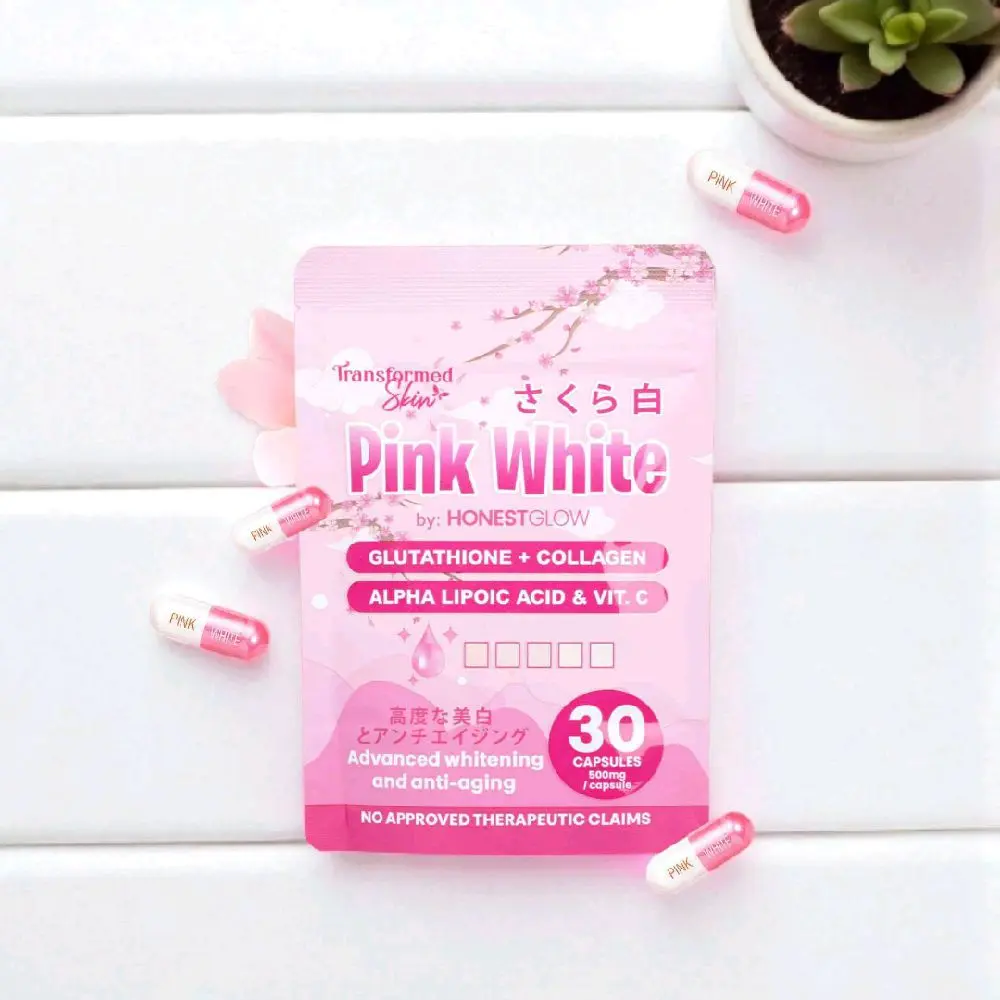 Pink White Capsule by HonestGlow with L-Glutathione - TikTok Shop  Philippines
