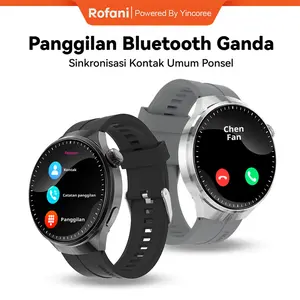 Rofani Jam tangan pintar TB89/TB87 mendukung koneksi Bluetooth, layar sentuh full HD, tahan air IP68, pemantauan denyut jantung