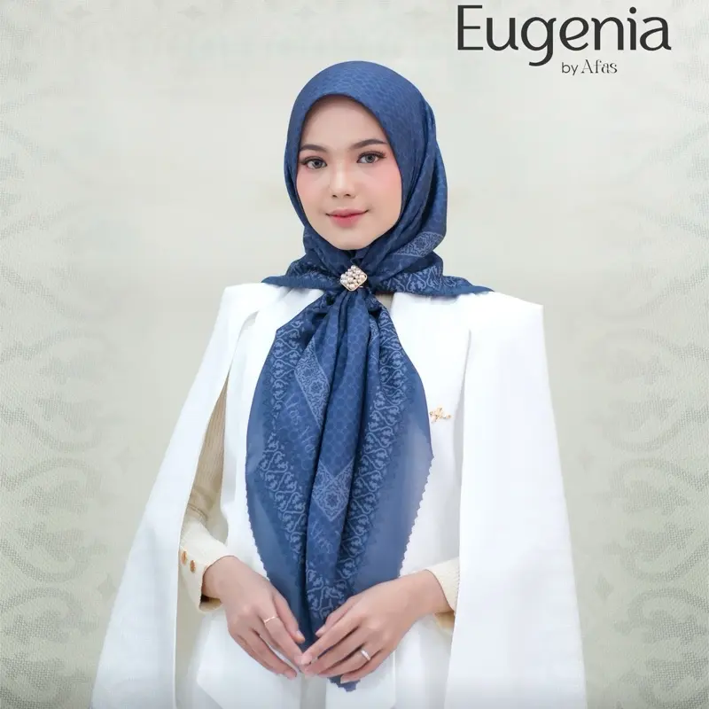 Koleksi Scarf Voal Trysan Eugenia dari Afas.id - Empat, Kerudung, Square, Wanita, Syari, Jilbab, Segi, Muslim 3