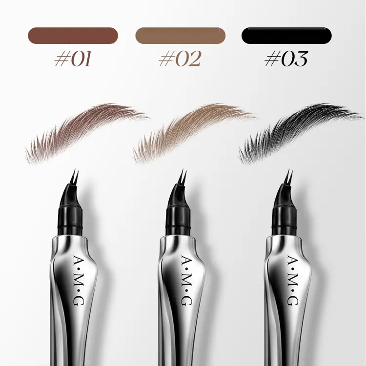 Model Tingkatan New Double Tip Eyebrow Pencil/ Pensil alis 2 cabang Lembut Long-Lasting 12H Tahan air Tahan Keringat Waterproof {COD} 2