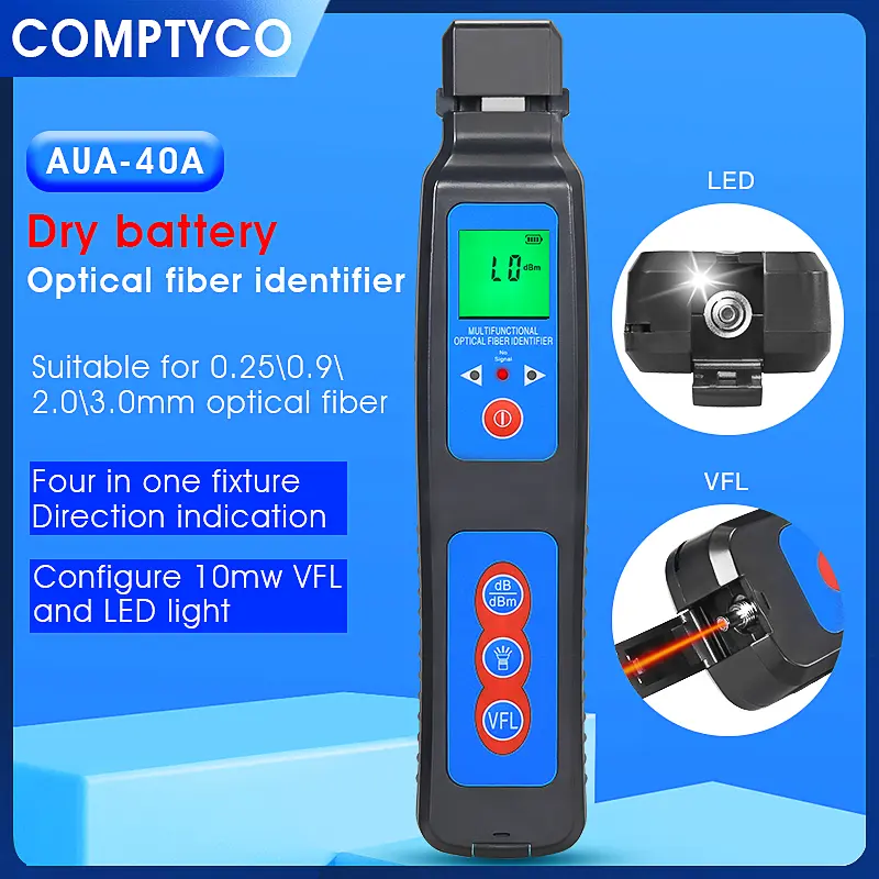 COMPTYCO AUA-40A/40D Active Optical Fiber Identifier Fiber Cable Tester Detector with 10mw Visual Fault Locator