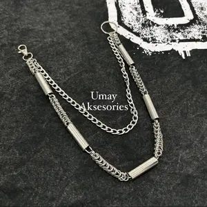 COD RANTAI DOMPET 2LAYER PRIA RANTAI BAHAN BAJA PUNK ANTI KARATAN
