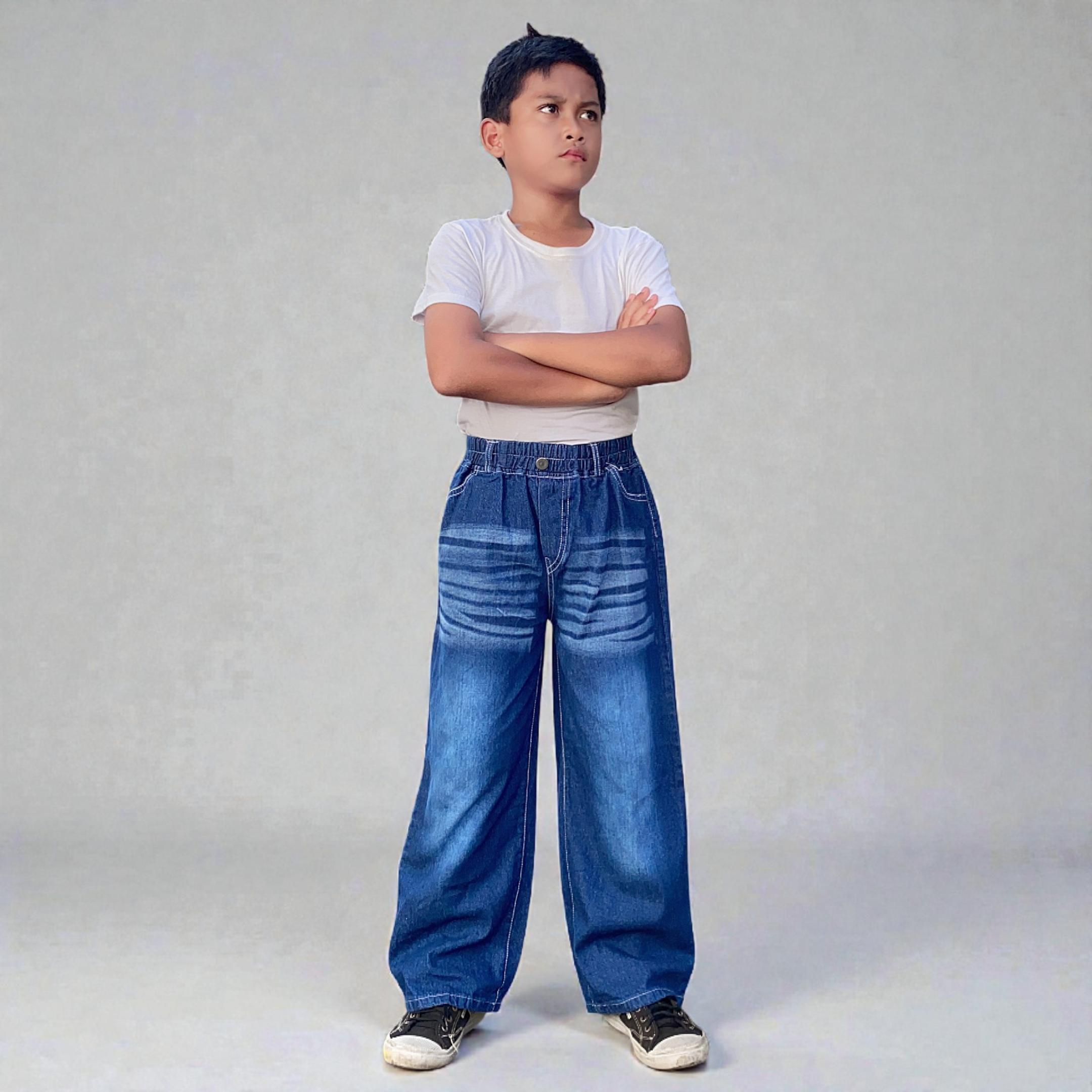 Celana Skena Beggy Anak Laki-laki / Perempuan Pinggang Karet Mutter Aksen Kancing Depan Max BB 38 kg