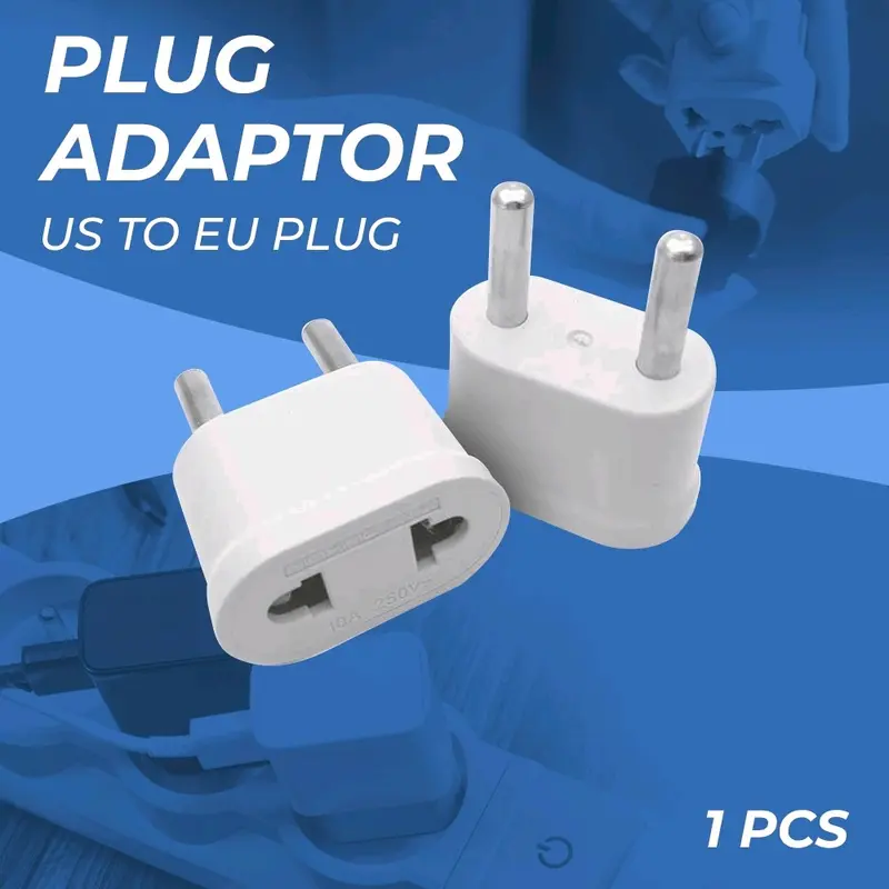 Over Steker Gepeng / Colokan Listrik Bulat ke Gepeng 1pcs / Convert ASIA EU to US JPN Taiwan Jepang China Adaptor sambungan charger handphone lampu multifungsi 1