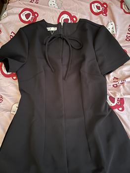 Product Review of Váy A Nơ Cổ Lai Xếp Ly Trắng Hipbykhuyen - Phom A, 2 Lớp Chất Tuyết Mưa, Lai Váy Phối Trắng - Dress, Nữ, Women from B**h b** n** 2