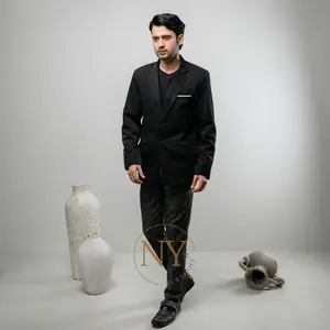 BLAZER PRIA JAS PRIA JAS FORMAL PRIA Slimfit Dewasa Casual Kain Panjang Semi Tebal Hitam Wisuda