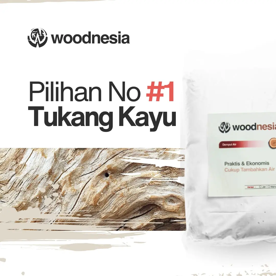 Dempul Air 500gr Woodnesia Wood Filler Kayu Putih Waterbased Number One Woodstain