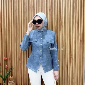 Laqissa id Top Blazer Luxe Wanita Button Office Formal Panjang