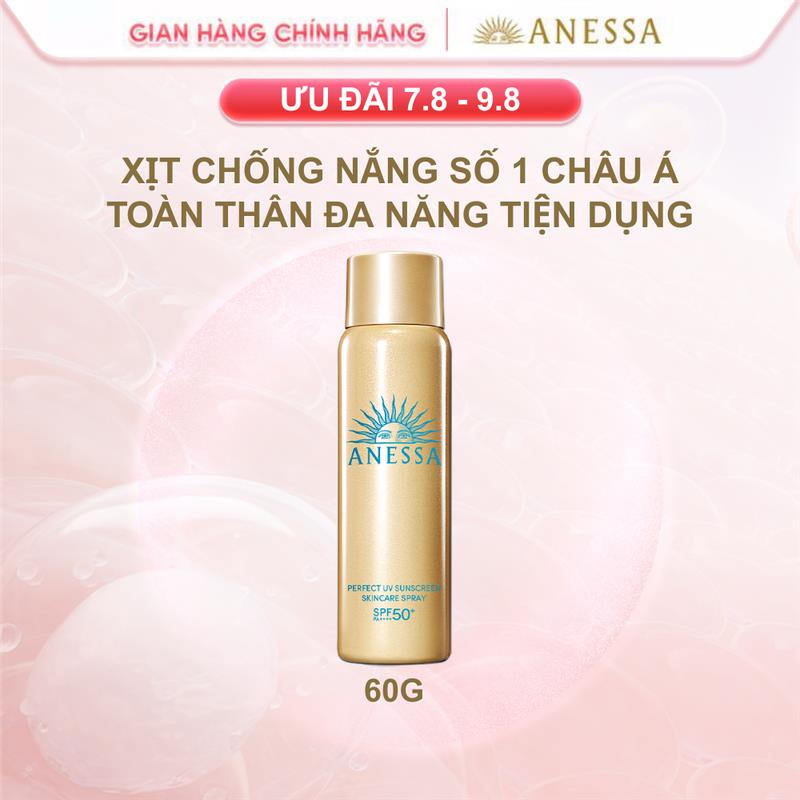 Xịt chống nắng dưỡng da đa năng tiện dụng bảo vệ hoàn hảo Anessa Gold Spray SPF50+ PA++++ 60g