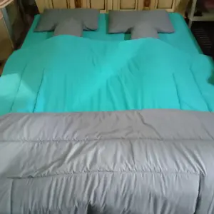 Bedcover Set Sprei Two Tone Homemade Kombinasi Dua Warna Ukuran 180x200 160x200 120x200 Tinggi 20 cm