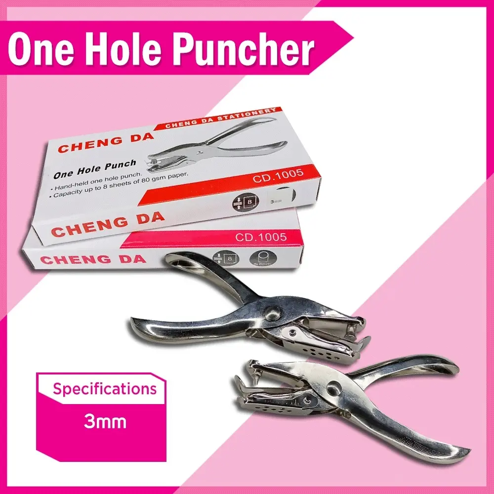 3MM 6MM Pembolong Kertas 1 Lubang / One Hole Tag Punch / Ticket Puncher Circle Metal Single Hand Held Hole PunchAlat
