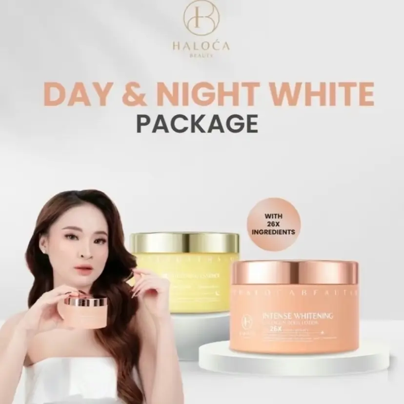 • HALOCA BEAUTY • (NIGHT&DAY) 1Pcs HB CHROMOSOME 250gr & 1Pcs HB BIBIT COLLAGEN 250gr