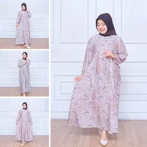 Rasya22 – Gamis Dress Rayon Twill Midi Premium Busui Elegan & Nyaman