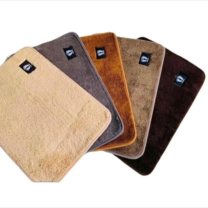  Bộ 5 Thảm Lau Chân Lông Cừu Len Mịn Siêu Thấm Hút Kích Thước 40x60cm - Chống Trơn Trượt. 