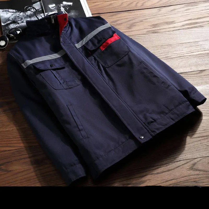 Áo Khoác Phản Quang, Dành Cho Nam Giới, Kỹ Thuật Viên, Công Nhân, Bền, Tay Áo Dài, Cỡ Lớn, Kiểu Áo Jacket
