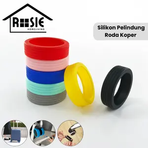 ROSIE 1pcs Silikon Pelindung Roda Koper Over Ring Karet Roda Koper Pengganti Cincin Karet Luggage Wheel