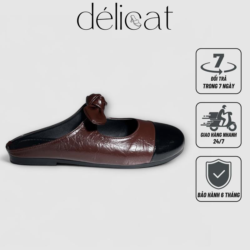 Giày nữ SAPO sục gắn nơ xinh xắn thời trang Delicat D225