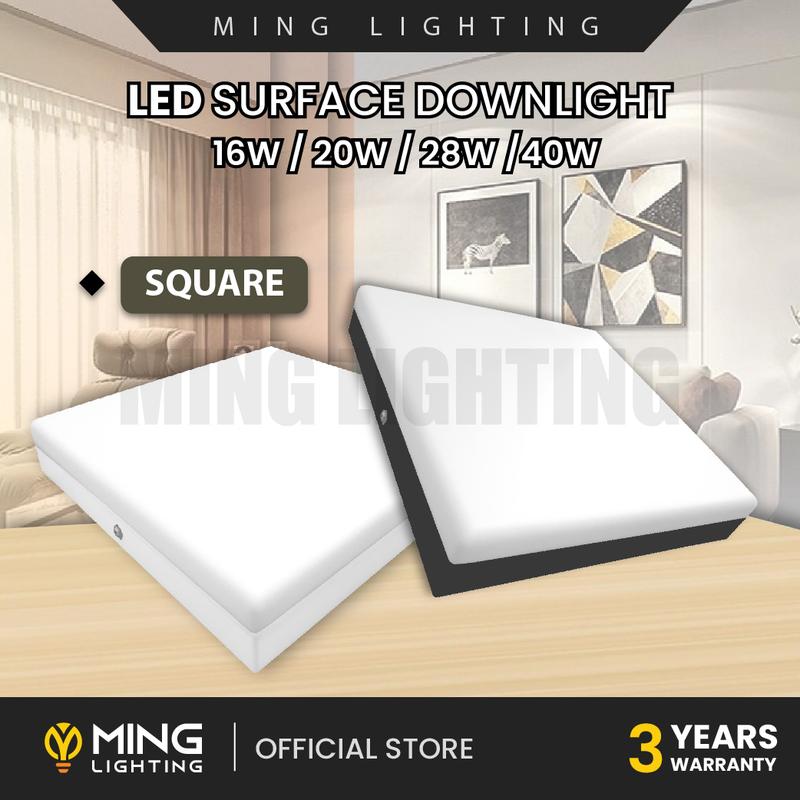 Square LED Borderless Surface Downlight 16W 20W 28W 40W Blac - TikTok ...