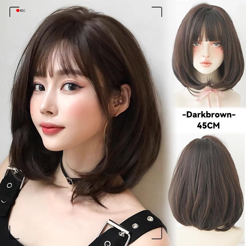 Rambut Palsu Wig Wanita Korea Style Aesthetic Premium Fiber full wig ...